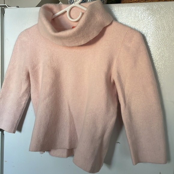 Hearts of Palm Small 80% Angora Pink Cowl Neck Sweater - Picture 3 of 4